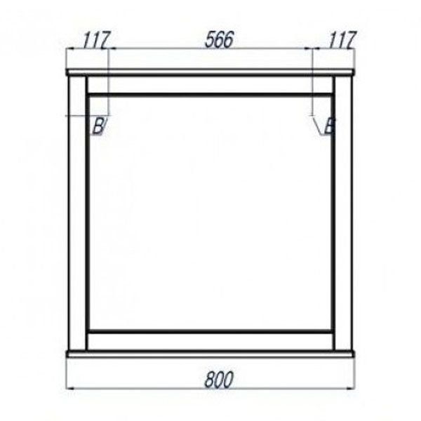 Зеркало Акватон Леон 80 (1A186402LBPR0) бежевое