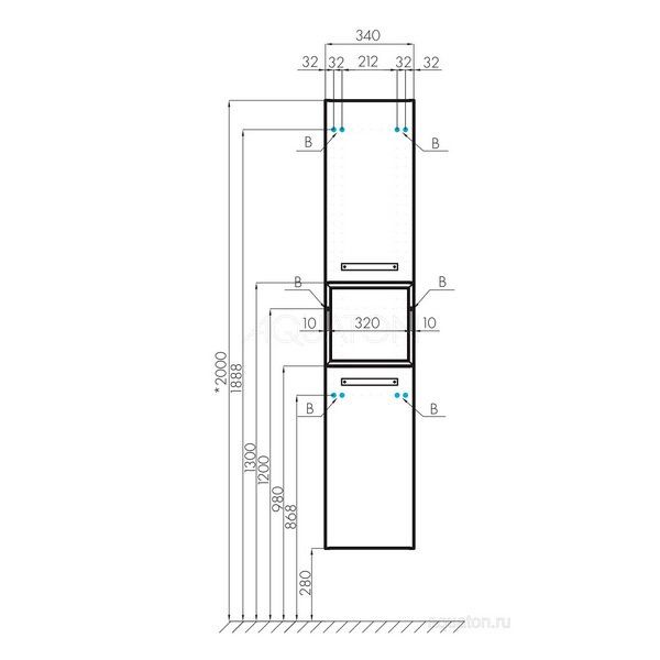 Полка Aquaton Лофт Фабрик дуб кантри 1A242703LTDY0