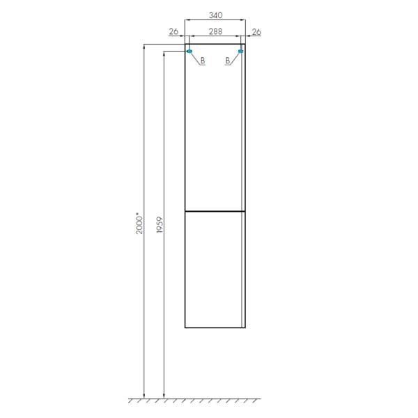 Шкаф - колонна Aquaton Беверли левая белый 1A235403BV01L