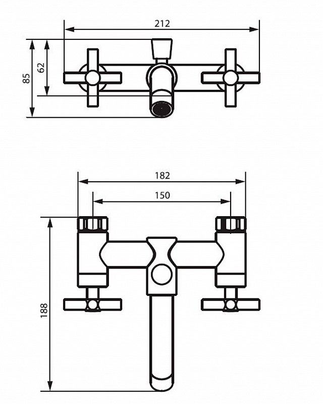 271000000 Neo Classic Graphite, смеситель для ванны/душа