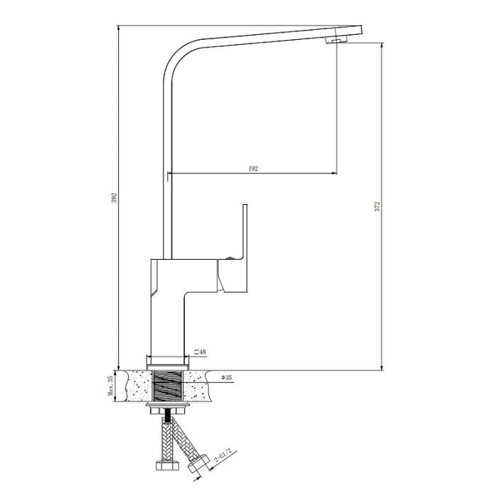 Смеситель для кухни BELZ B613-3 (B70613-3)