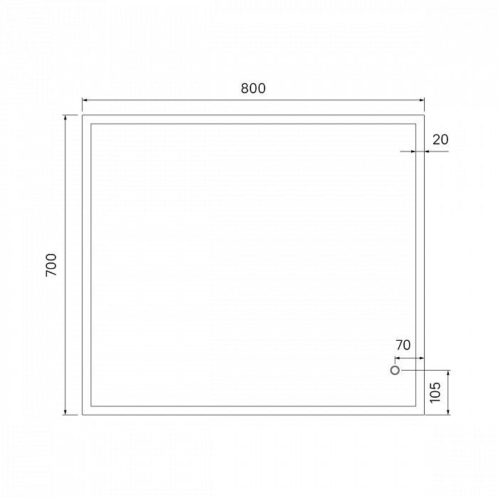 Зеркало IDDIS Brick 80 см (BRI8000i98)