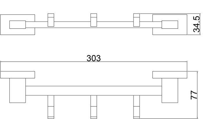 Крючок тройной BELZ (B90215-3)