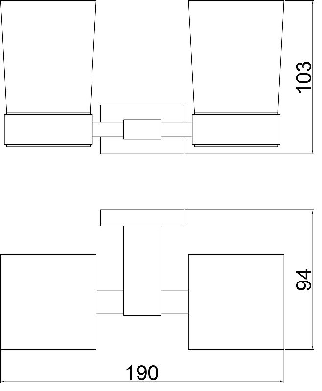 Держатель стакана  BELZ двойной (B90308)