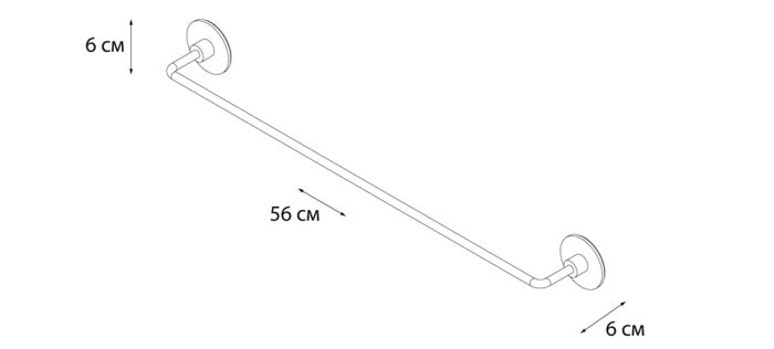 Полотенцедержатель FIXSEN Round трубчатый (FX-92101A)