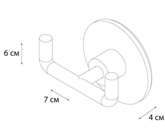 Крючок FIXSEN Round двойной (FX-92105A)