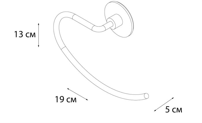Полотенцедержатель FIXSEN Round полукольцо (FX-92111)