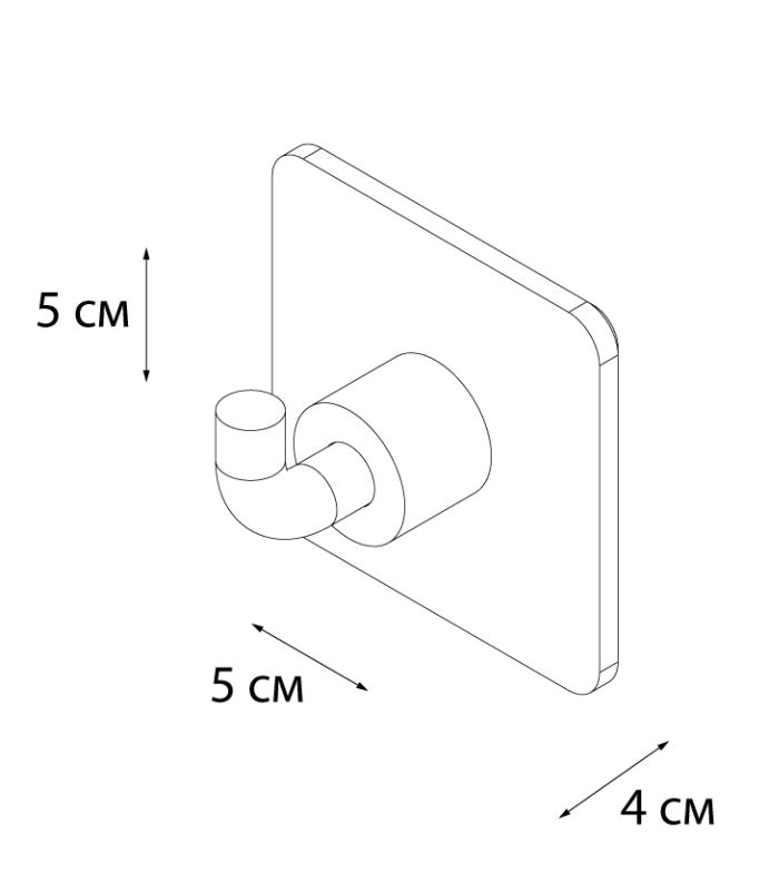 Крючок FIXSEN Square одинарный (FX-93105)