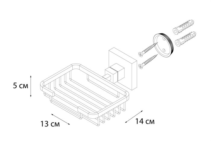 Мыльница FIXSEN Metra решетка (FX-11109)