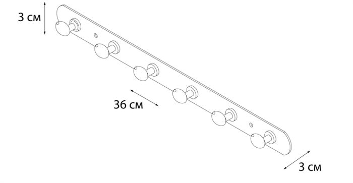 Планка FIXSEN 6 крючков (FX-1416)