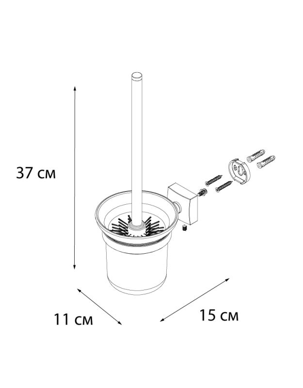 Ерш для туалета FIXSEN Kvadro (FX-61313)