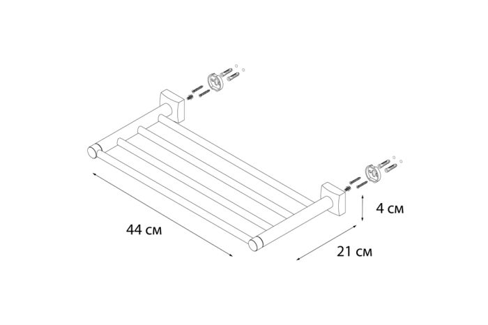 Полка для полотенец FIXSEN Kvadro (FX-61316)