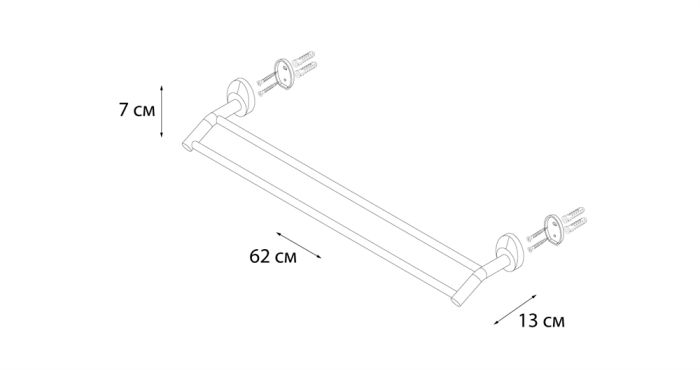 Полотенцедержатель FIXSEN Europa трубчатый 2-ой (FX-21802)