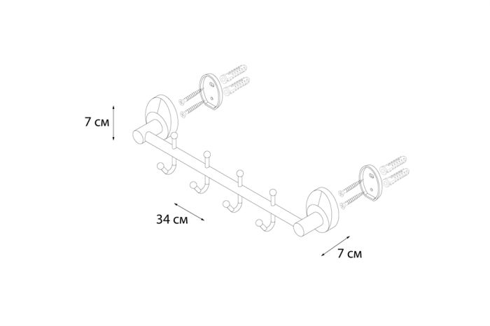 Планка FIXSEN Europa 4 крючка (FX-21805-4)