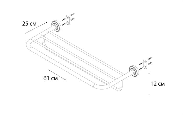 Полка для полотенец FIXSEN Style (FX-41115)