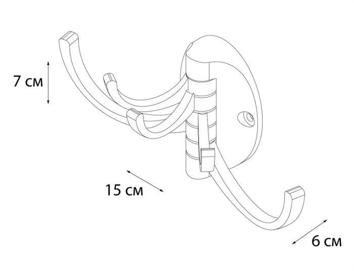 Крючок FIXSEN поворотный пятерной (FX-505F)