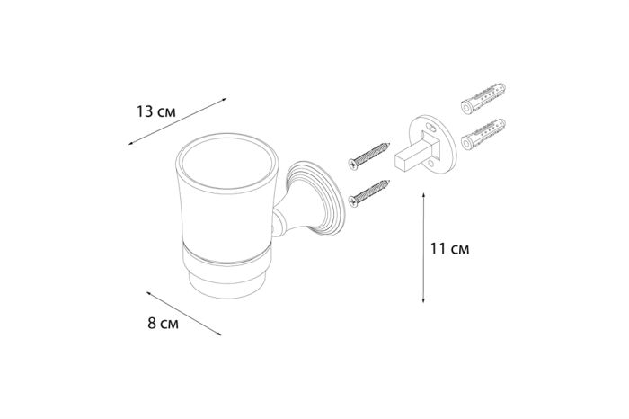 Подстаканник FIXSEN Luksor одинарный (FX-71606B)