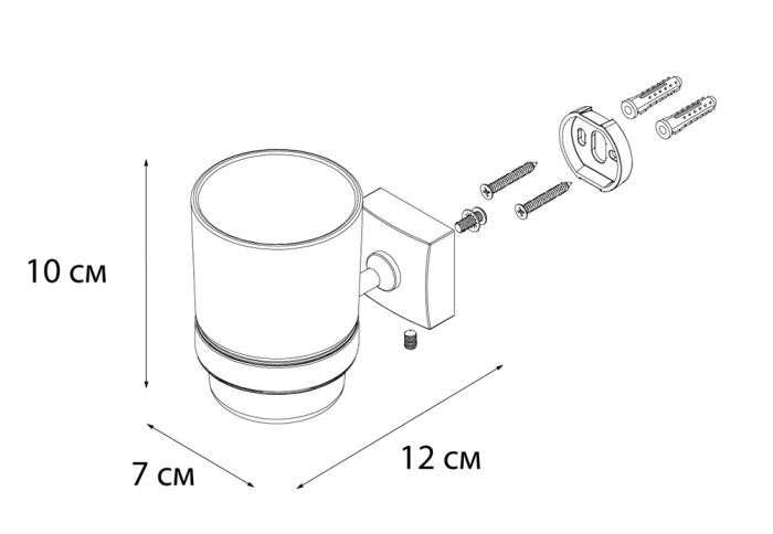 Подстаканник FIXSEN Kvadro одинарный (FX-61306)