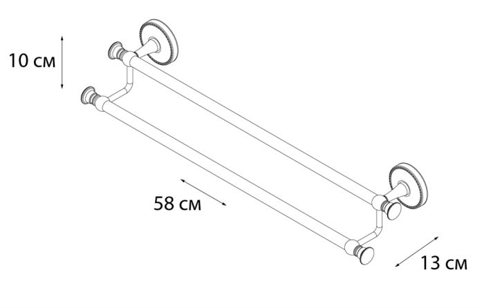 Полотенцедержатель FIXSEN ADELE трубчатый двойной (FX-55002)