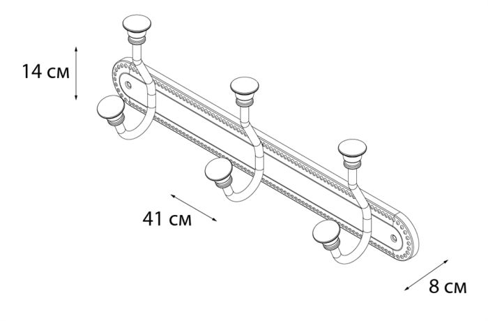 Планка 3 крючка FIXSEN ADELE (FX-55005-3)