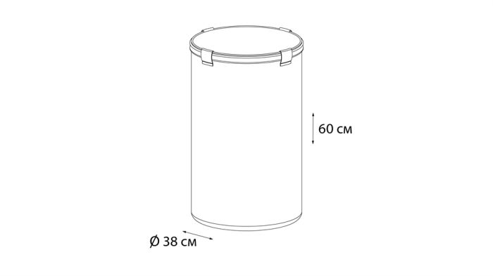 Корзина для белья FIXSEN ECO STYLE бежевая (FX-1031B)