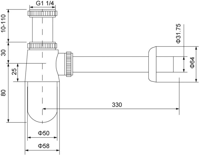 Сифон для раковины Timo (960/00L)