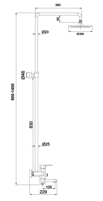 Душевая система Timo Beverly (SX-1060/00 (3010)) хром