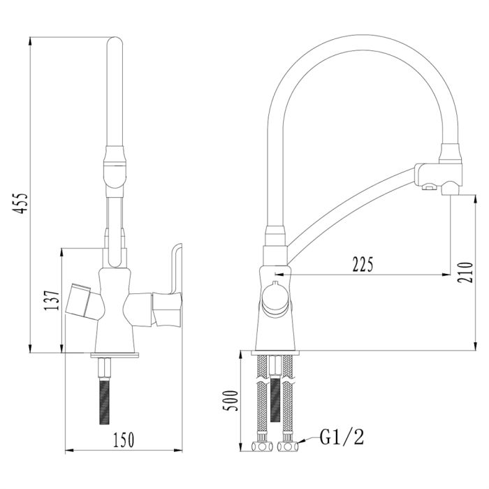 Смеситель для кухни Lemark Comfort LM3070C-White, Хром, Белый