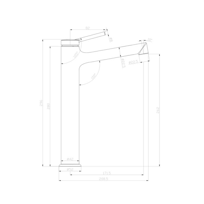 Смеситель для раковины Lemark Minima LM3809C, Хром