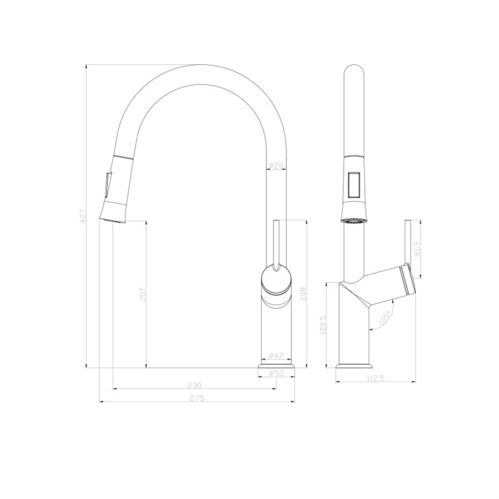 Смеситель для кухни Lemark Minima LM3850C, Хром