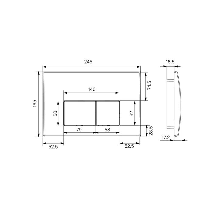 Клавиша смыва IDDI Optima Home универсальная, глянцевый белый (OPH10W0i77)