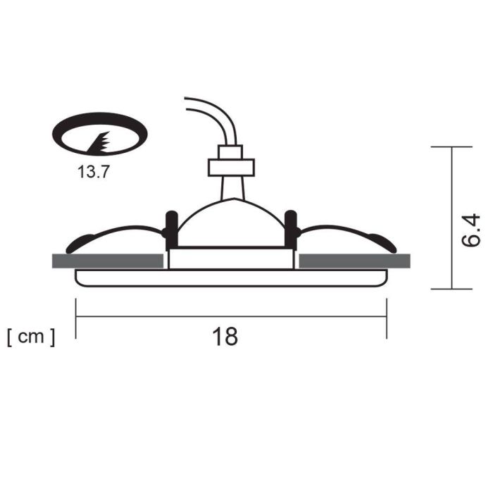 Встраиваемый светильник Arte Lamp Apus A6664PL-1BK