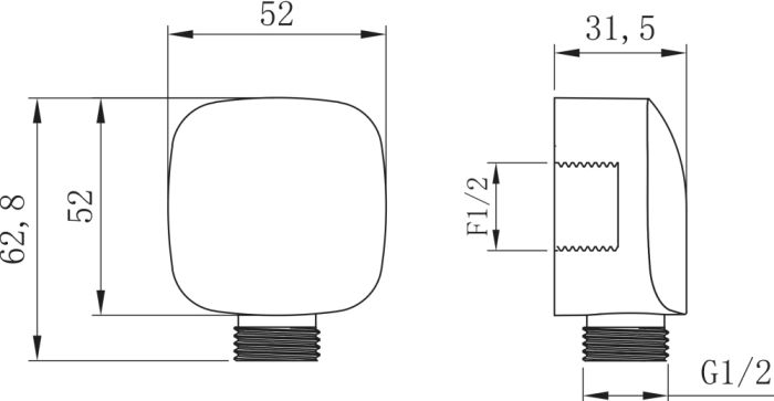 Шланговое подключение Lemark LM8085C, Хром