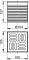 Горло сливного трапа, решетка 105x105 мм нержавеющая сталь