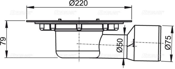 Корпус сливного трапа DN50/70 мм боковой