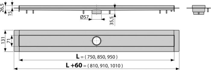 Водоотводящий желоб, арт. APZ13-850