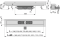 APZ116-1050 Водоотводящий желоб с порогами для цельной решетки и фиксированным воротником к стене