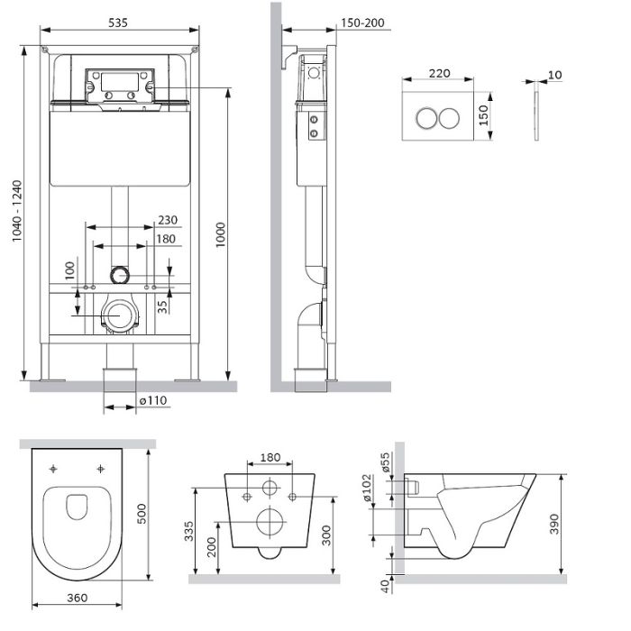 IS70131.741701 Инсталляция с клав ProC L мат хром с подвес унит Sense FlashClean с сид м/лифт