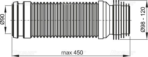 Гибкое колено 90/110 flexi, арт.M9006