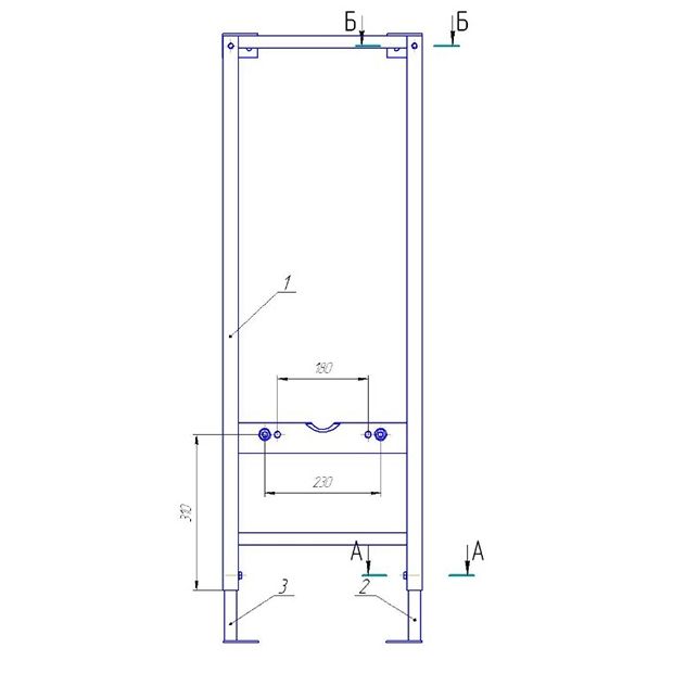 Инсталляция Cersanit VECTOR 40 для унитаза механическая (S-IN-MZ-VECTOR)