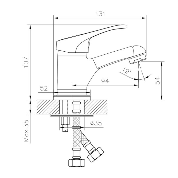 Смеситель для раковины DECOROOM DR21 (DR21011)