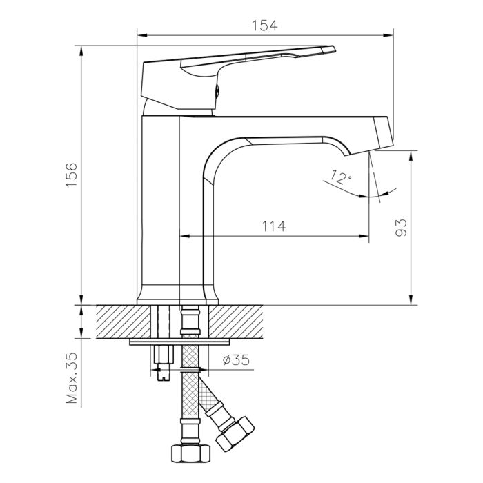 Смеситель для раковины DECOROOM DR23 (DR23011)