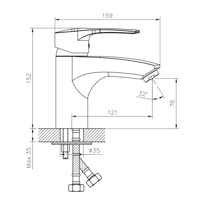 Смеситель для раковины и биде DECOROOM DR70 (DR70015)