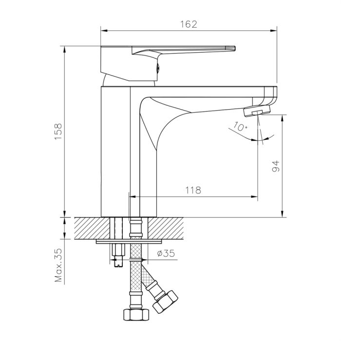 Смеситель для раковины DECOROOM DR72 (DR72011)