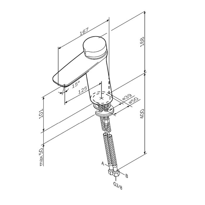 F50A02522 Inspire V2.0, TouchReel см-ль, излив 125 мм, черный, шт.