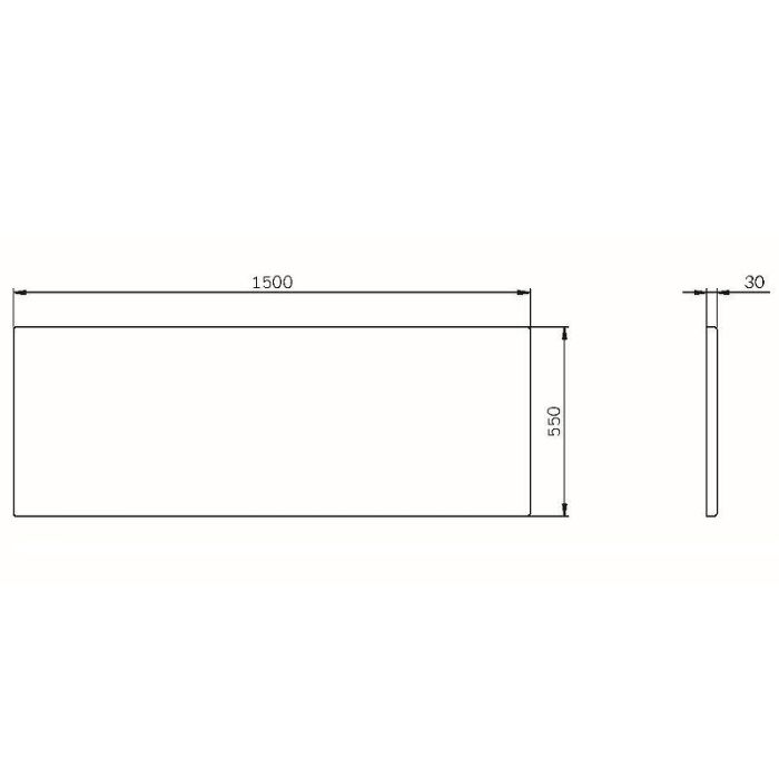 W84A-150-070W-P Func панель фронтальная для ванны 150х70