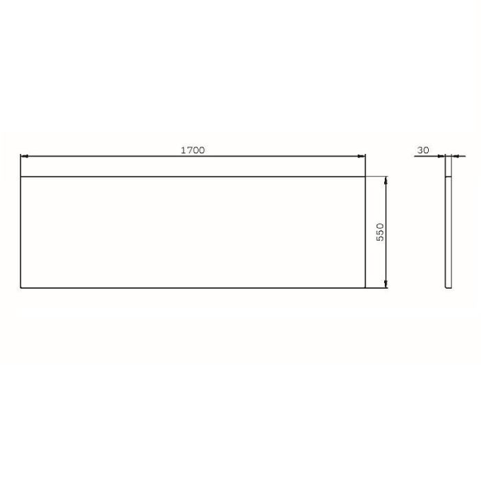 W84A-170-070W-P Func панель фронтальная для ванны 170х70/75/80