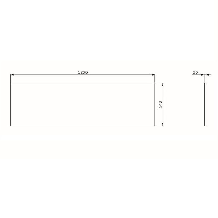 W84A-180-080W-P Func панель фронтальная для ванны 180х80