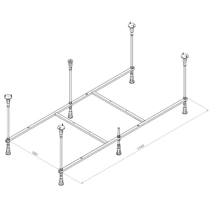 W84A-150-070W-R Func Каркас для ванн 150х70