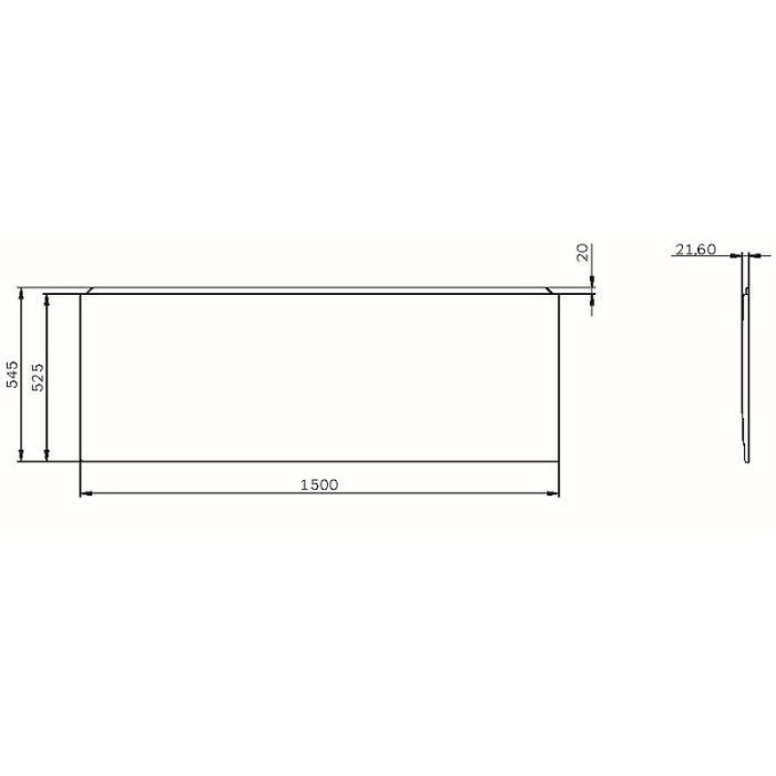 W94A-150-070W-P1 X-Joy панель фронтальная для ванны 150х70